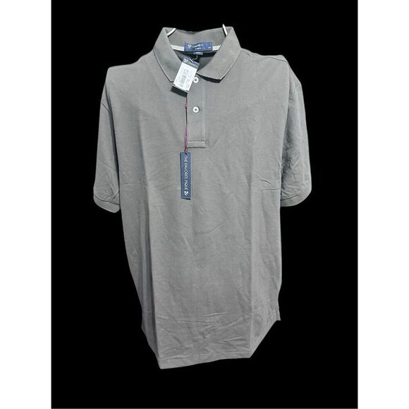 NEW WITH TAGS NWT Cremieux Men’s Polo Shirt - unique Gray/green Color - 100% Cot - Picture 6 of 9
